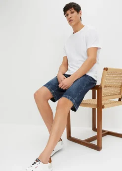 Bermudas vaqueras sin cierre, ligeras, con cintura elástica, slim fit
