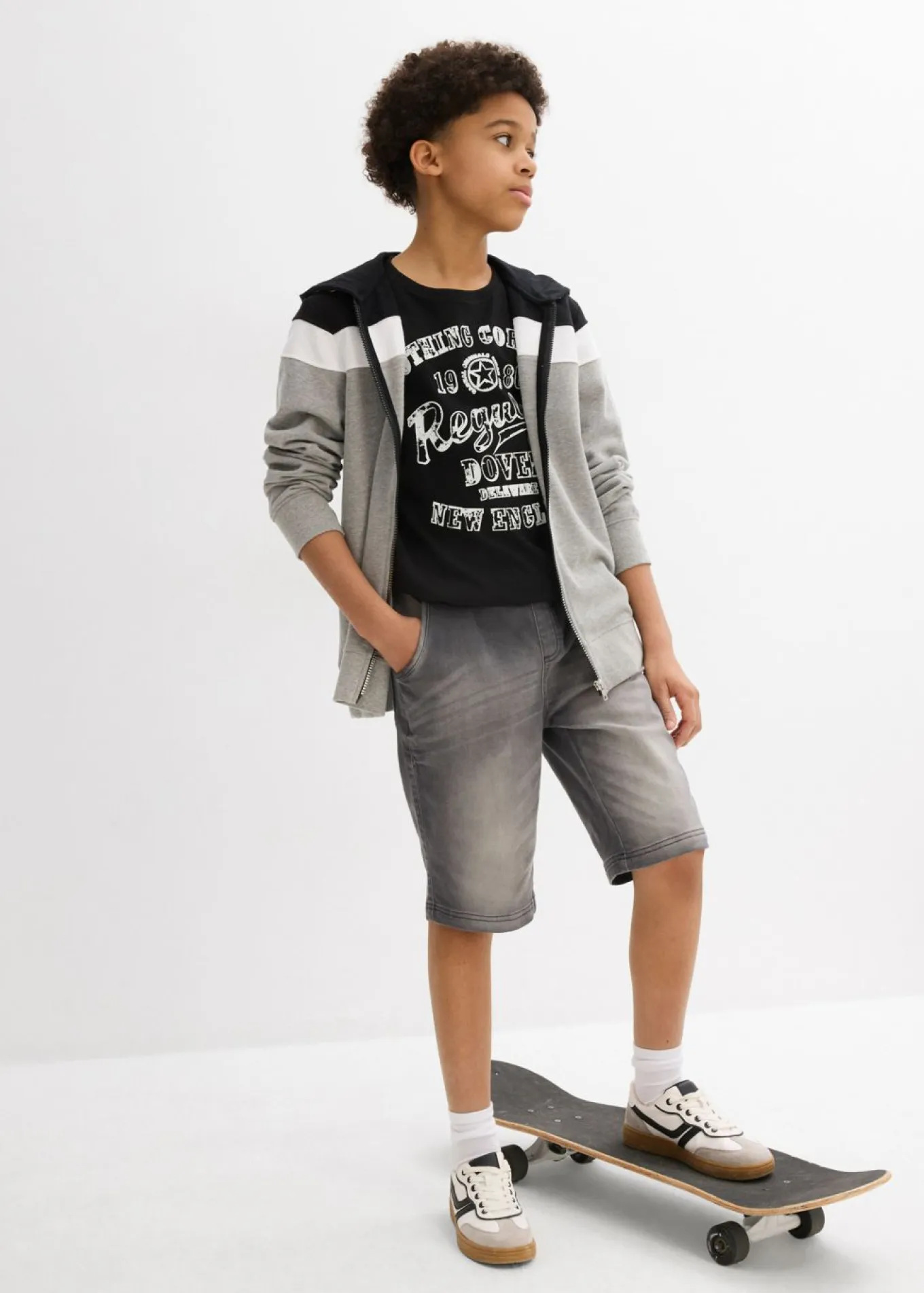 Bermudas vaqueras sin cierre, regular fit