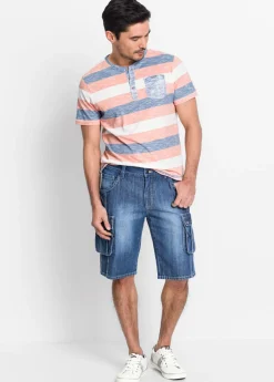 Bermudas vaqueras tipo cargo, regular fit