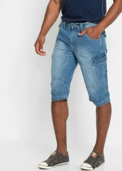 Bermudas vaqueras tipo cargo con corte relajado