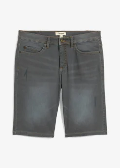 Bermudas vaqueras tipo chándal con corte holgado y regular