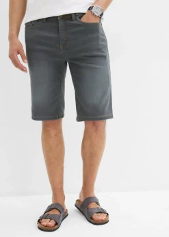 Bermudas vaqueras tipo chándal con corte holgado y regular