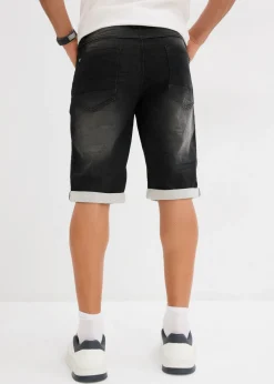Bermudas vaqueras tipo chándal con corte relajado