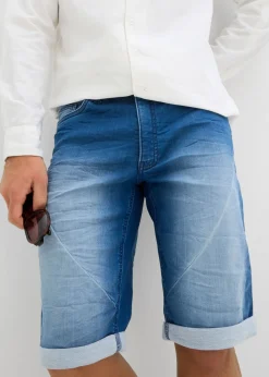 Bermudas vaqueras tipo chándal con corte relajado