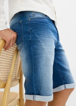 Bermudas vaqueras tipo chándal con corte relajado