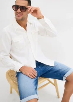 Bermudas vaqueras tipo chándal con corte relajado