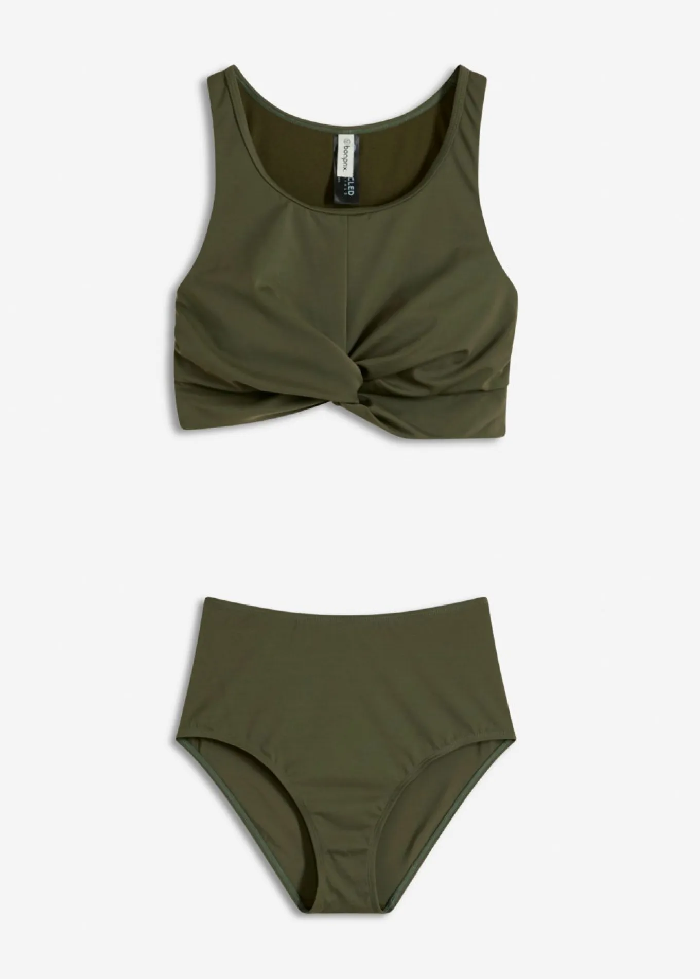 Bikini bustier con diseño cruzado (2 piezas)