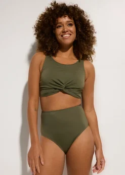 Bikini bustier con diseño cruzado (2 piezas)