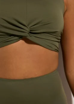Bikini bustier con diseño cruzado (2 piezas)
