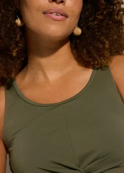 Bikini bustier con diseño cruzado (2 piezas)