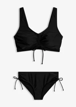 Bikini tipo bustier (2 piezas) con cintas para anudar