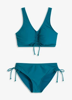 Bikini tipo bustier (2 piezas) con cintas para anudar