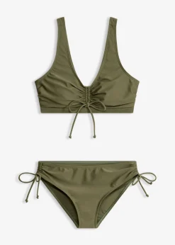 Bikini tipo bustier (2 piezas) con cintas para anudar