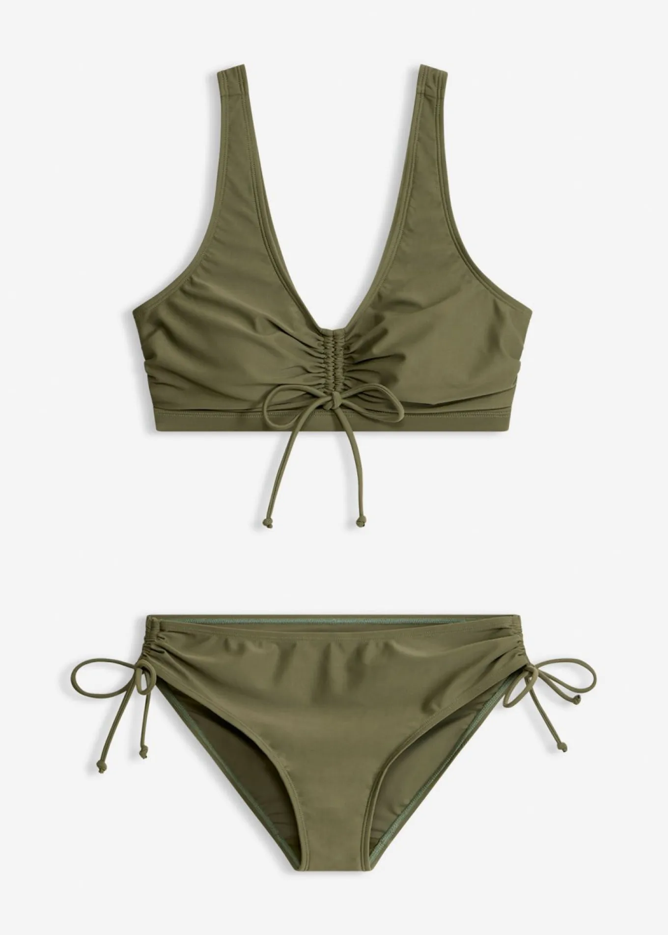 Bikini tipo bustier (2 piezas) con cintas para anudar