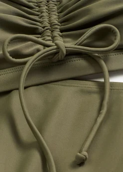 Bikini tipo bustier (2 piezas) con cintas para anudar
