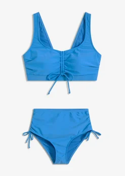 Bikini tipo bustier con cintas para anudar (2 piezas)
