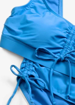 Bikini tipo bustier con cintas para anudar (2 piezas)