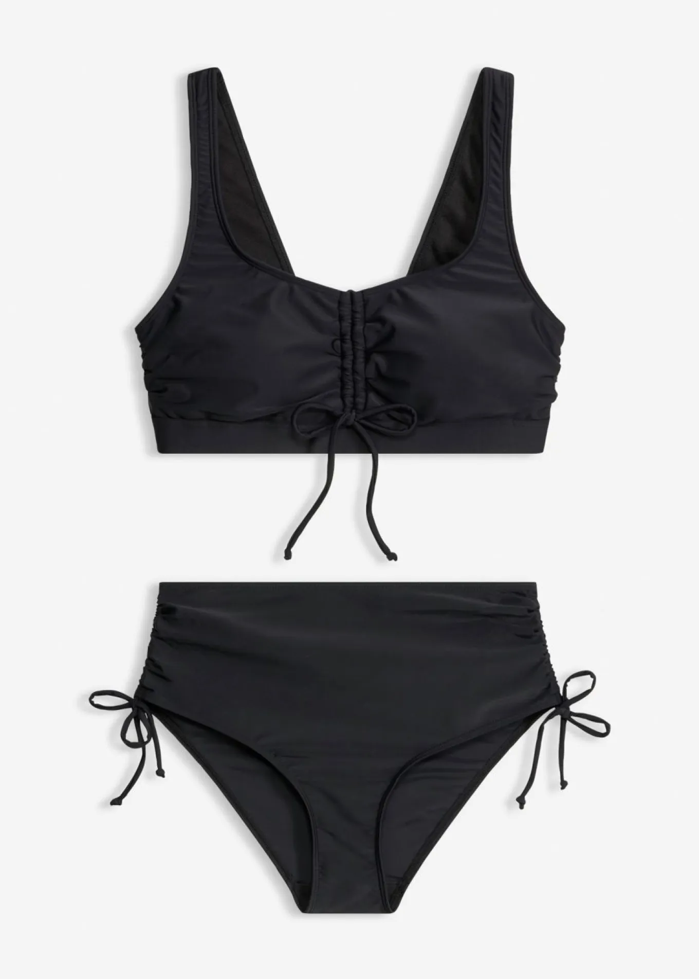 Bikini tipo bustier con cintas para anudar (2 piezas)