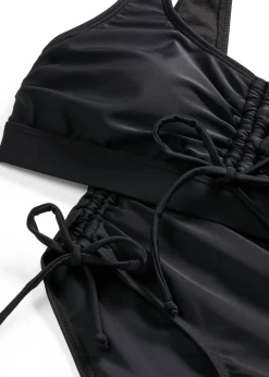 Bikini tipo bustier con cintas para anudar (2 piezas)