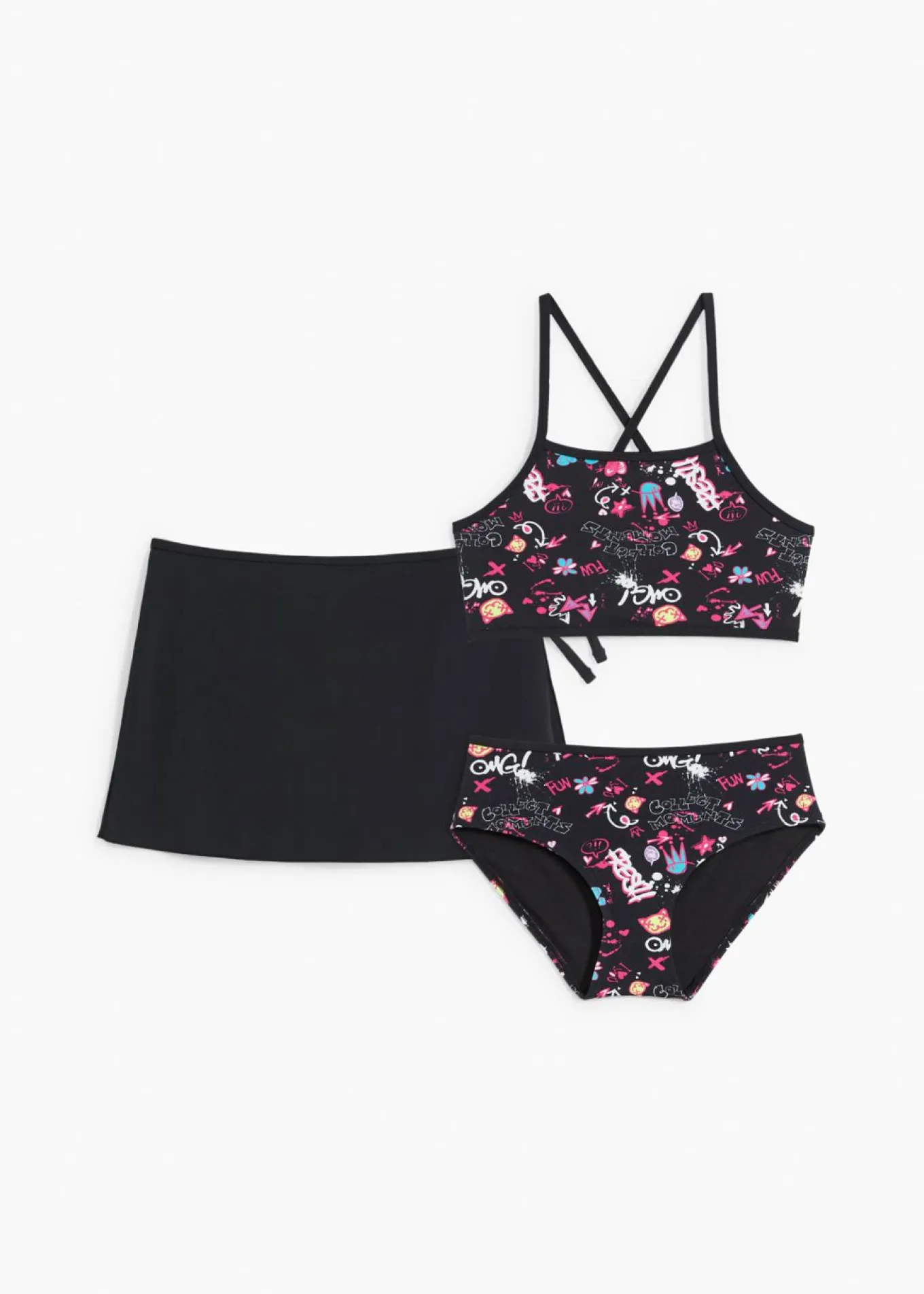 Bikini y falda (3 piezas)