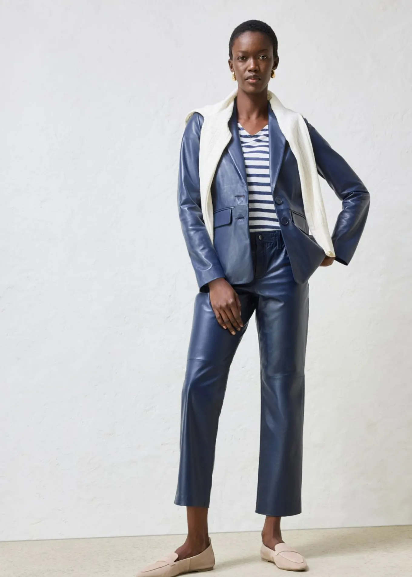Blazer con napa de borrego
