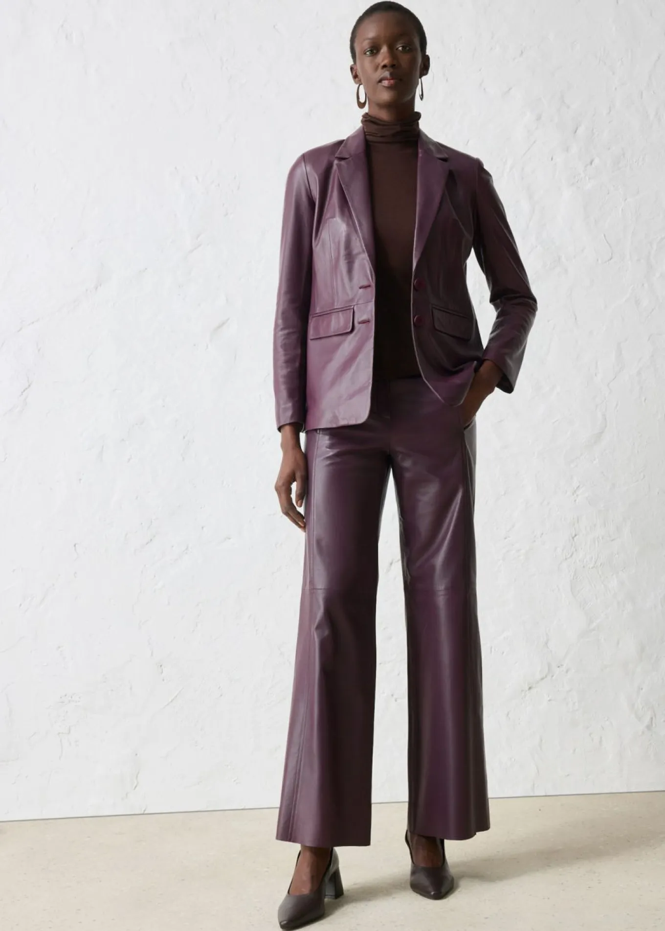 Blazer con napa de borrego