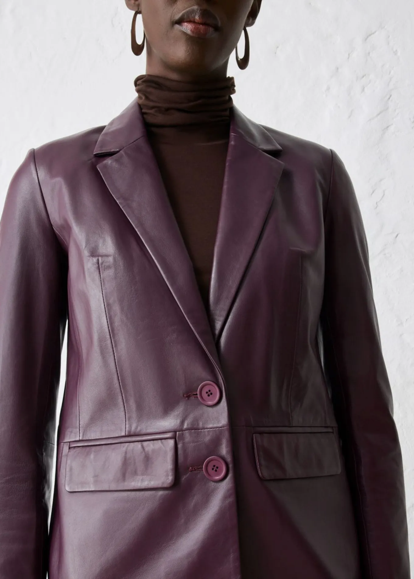 Blazer con napa de borrego