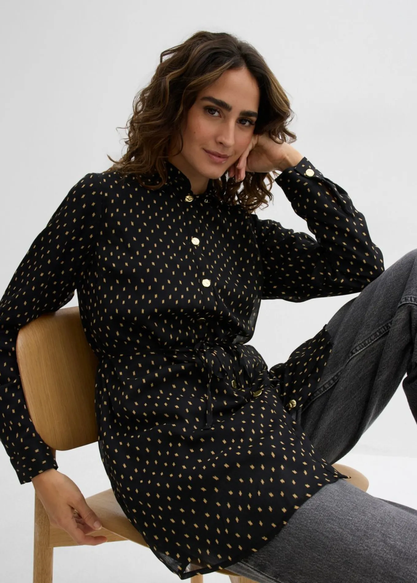 Blusa 2 en 1 de gasa para durante y después del embarazo