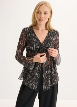 Blusa ajustada de malla
