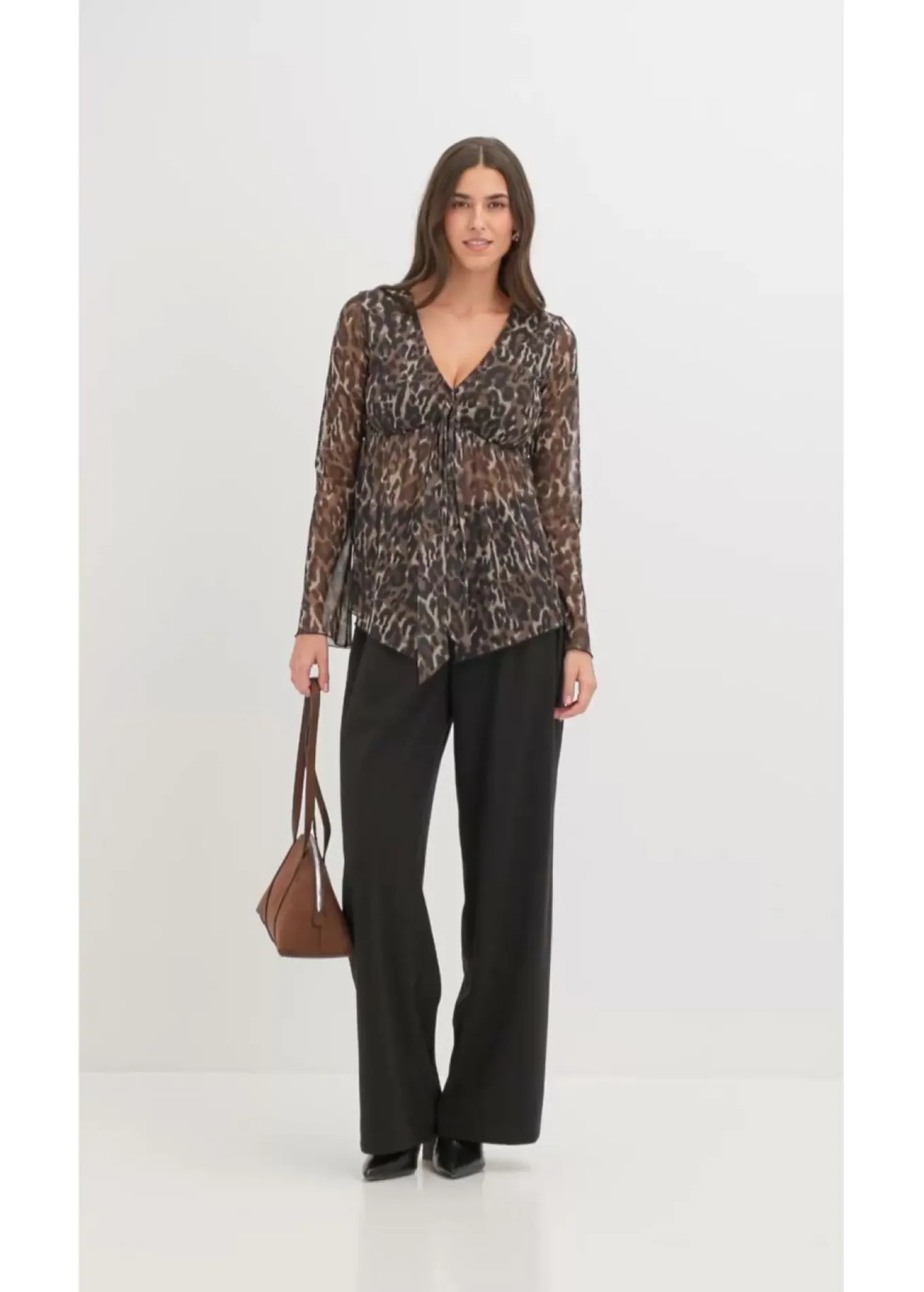 Blusa ajustada de malla