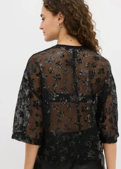 Blusa ancha con lentejuelas de calidad