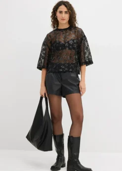 Blusa ancha con lentejuelas de calidad