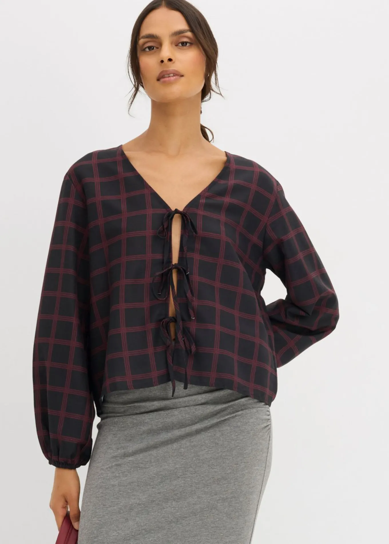 Blusa ancha de viscosa suave
