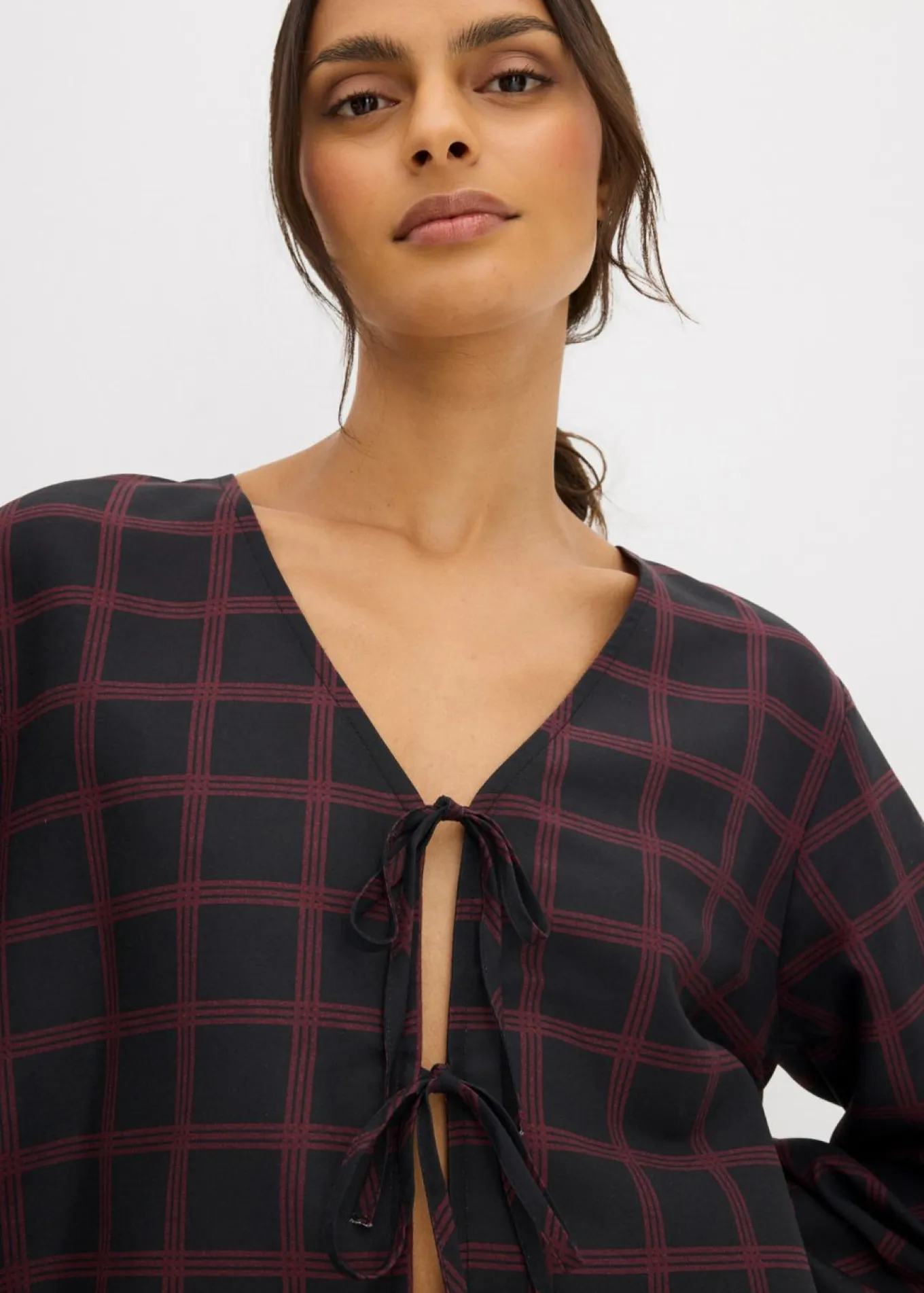 Blusa ancha de viscosa suave