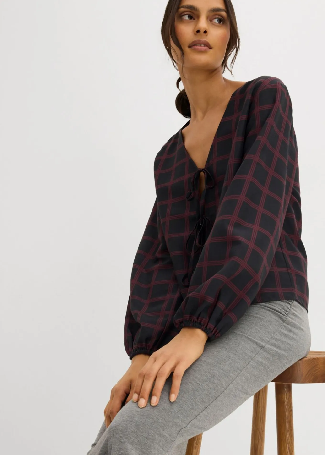 Blusa ancha de viscosa suave