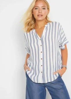 Blusa arrugada de viscosa fluida