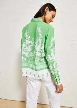 Blusa asimétrica de viscosa fluida