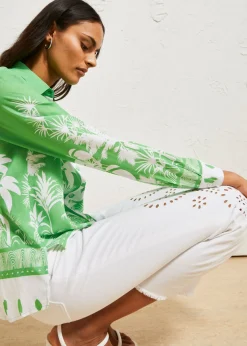 Blusa asimétrica de viscosa fluida