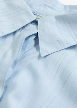 Blusa camisera de mezcla de viscosa fluida