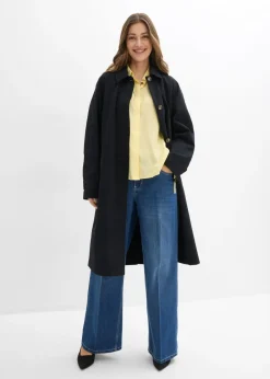 Blusa camisera de mezcla de viscosa fluida