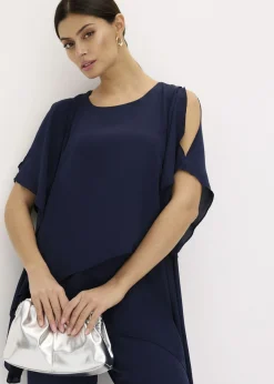 Blusa con cremallera con aspecto de capas