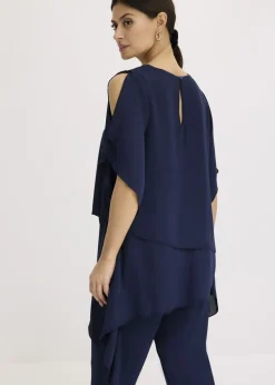 Blusa con cremallera con aspecto de capas