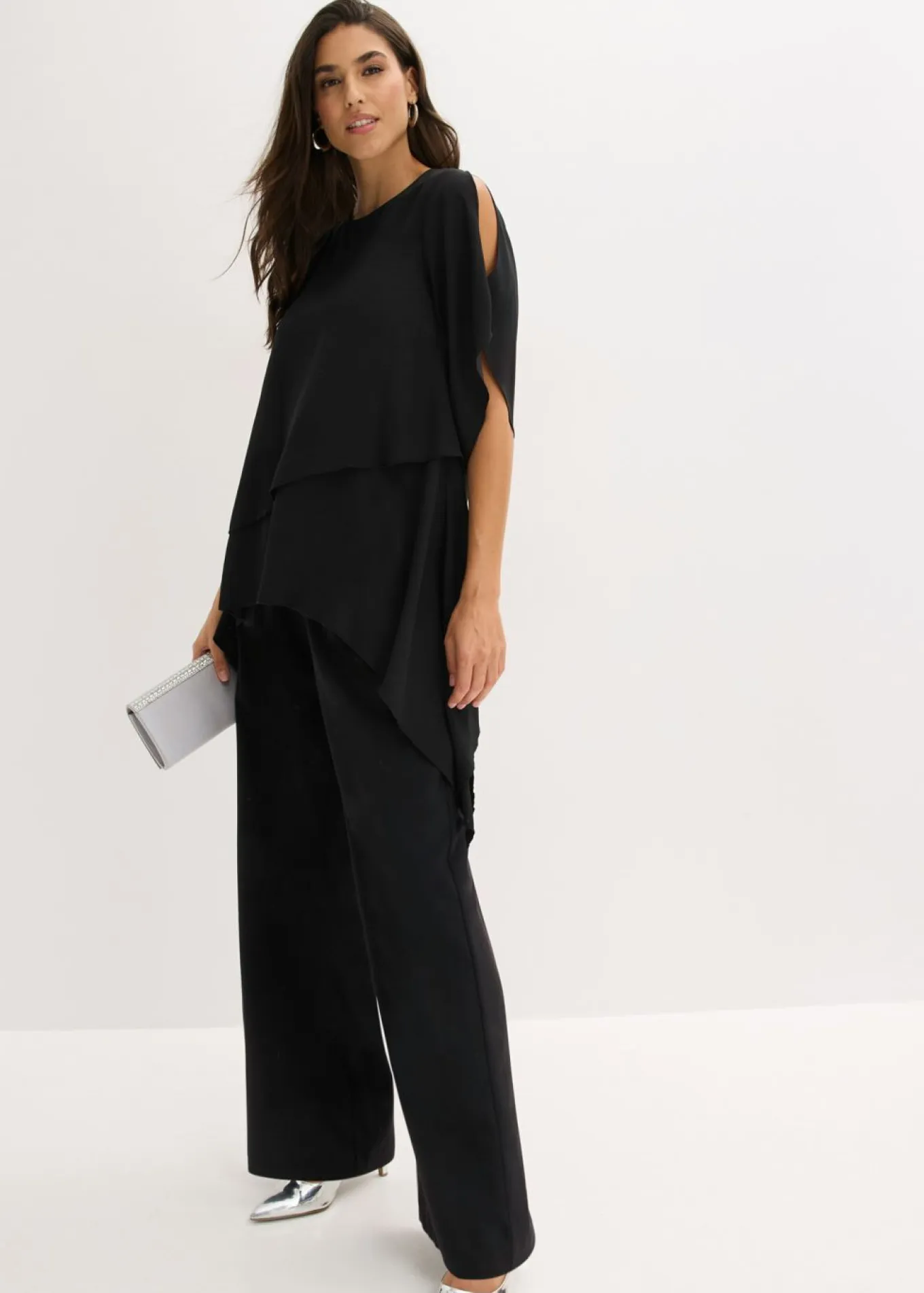 Blusa con cremallera con aspecto de capas