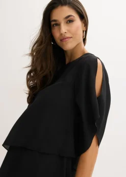 Blusa con cremallera con aspecto de capas