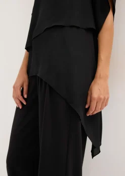 Blusa con cremallera con aspecto de capas