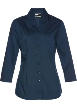 Blusa con cuello chimenea
