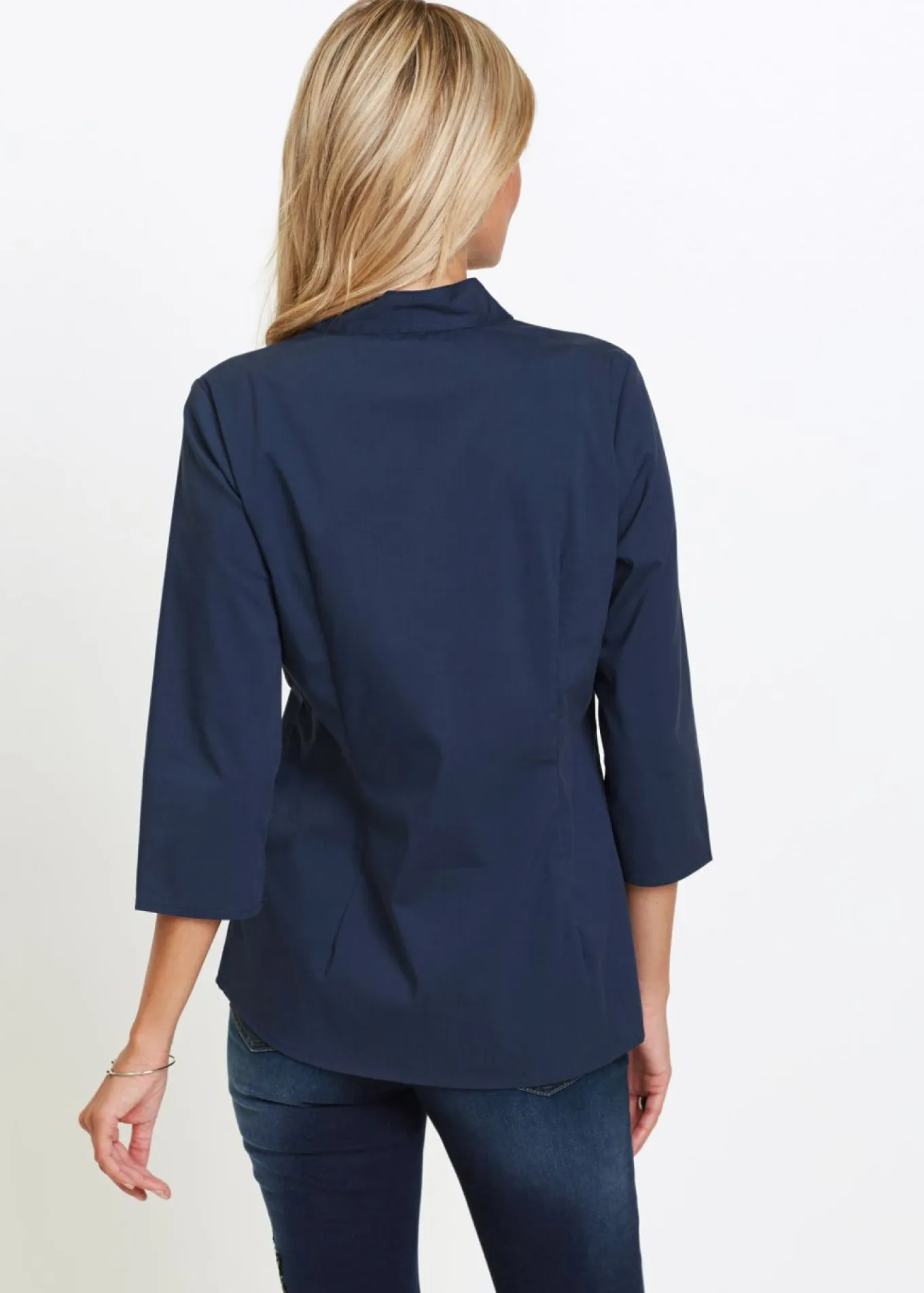 Blusa con cuello chimenea
