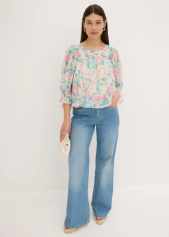 Blusa con dobladillo abullonado