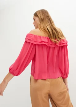Blusa con escote bañera