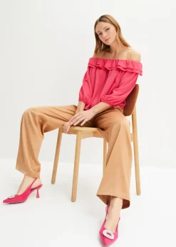 Blusa con escote bañera